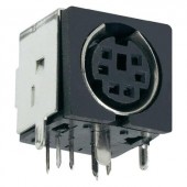 Beépíthető mini DIN aljzat, vízszintes, pólusszám: 3 fekete BKL Electronic 0204046