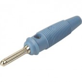 Hirschmann forrasztós banándugó, egyenes, Ø 4 mm, kék, BUELA 30 K SKS, 930 727-102