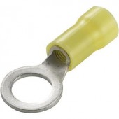 Gyűrűs kábelsaru, PG, M8, sárga