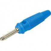 Hirschmann csavaros banándugó, egyenes, Ø 4 mm, kék, BUELA 20 K SKS