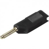 SKS Hirschmann banándugó, csavaros, Ø 4 mm, 30 A, fekete, 930729100