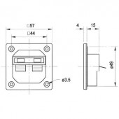 Szorítós hangszórócsatlakozó