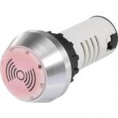 Beépíthető miniatűr zümmer, 75 dB 12 V/AC/DC villogó piros