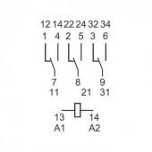Miniatűr relé 24 V/DC 3 váltó 10 A 250 V/AC 10 A/250 V/AC, Finder 55.33.9.024.0010
