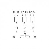 Teljesítmény relé 3 váltó 16 A, Finder 62.33.8.024.0040