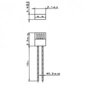 Huzalos platina hőmérséklet érzékelő M222 PT1000 1/3 DIN