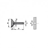 Csavaros műszerláb Ø 50 x 27 mm, fekete, PB Fastener 148 3010 699 11