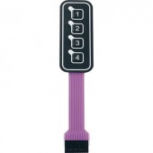 APEM fólia billentyűzet megvilágítással, 1x4 kontakt, 30V/DC, 95x38 mm, AC3559ILL