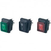 Billenőkapcsoló KI-BE 16A/250V piros világító