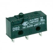 Cherry szubminiatűr karos mikrokapcsoló, 250V/AC, 1 váltó, forrasztós, DB2C-A1AA