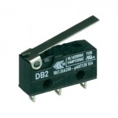 Cherry szubminiatűr karos mikrokapcsoló, 250V/AC, 1 váltó, forrasztós, DB2C-A1LC