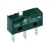 Cherry szubminiatűr mikrokapcsoló, 250V/AC, 1 váltó, csúszósarus, DB1C-B1AA
