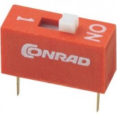 Conrad DIP kapcsoló, DS sorozat DS-01 Standard Pólusszám 1