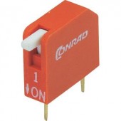 DIP kapcsoló Pólusszám 1 24 V/DC 100 mA Conrad DP DP-01 Piano