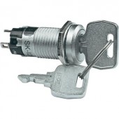 NKK Switches kulcsos kapcsoló, Ø12 mm, 250V/AC, 1A, SK12BAW01