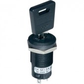 NKK Switches kulcsos kapcsoló, Ø16 mm, 250V/AC, 3A, CKM13EFW01