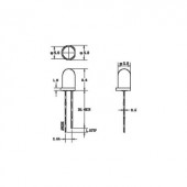 Szuperfényes fehér LED 10 cd
