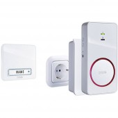 m-e modern-electronics 41152 Rádiójel vezérlésű gong Teljes készlet Megvilágított