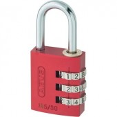 ABUS alu számkódos lakat, piros, 145/30, ABVS46615