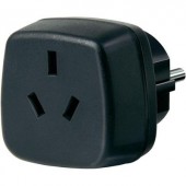 Magyar-Ausztrália/Kína konnektor átalakító adapter, fekete, Brennenstuhl 1508510