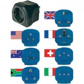 Konnektor átalakító adapter készlet, 7 adapterrel, fekete/kék, Brennenstuhl 1508160