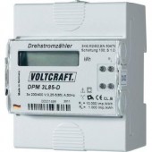 DIN sínre szerelhető 3 fázisú digitális fogyasztásmérő 85A, Voltcraft DPM 3L85-D
