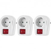 Kapcsolható köztes dugalj készlet, 3 részes, 2 pólusú, renkforce