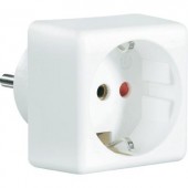 Konnektor átalakító adapter Európa, fehér, 141k