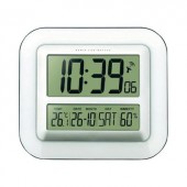 Digitális rádiójel vezérelt falióra, 280x245x32 mm, fehér/ezüst, Techno Line WS 8006