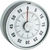 Mechanikus konyhai visszaszámláló óra, időzítő, Ø79x33 mm, fehér, TFA Puck 38-1028-02