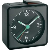 TFA Push analóg kvarc ébresztőóra, 70x70x35 mm, fekete