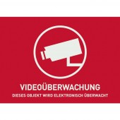 ABUS AU1320 Figyelmeztető matrica Videó felügyelet Nyelvek Német (Sz x Ma) 148 mm x 105 mm