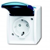 ABB 2CKA002083A0842 Földelt csatlakozó aljzat IP44 Élénk szürke (RAL 7035), Kék-zöld