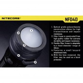 NiteCore NITNFD40 Diffúzor MH25, EA4, P25, P16, P15, SRT7, CR6, CG6, CB6, CI6, CU6 és zseblámpák Ø 39-42 mm-rel