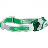 LED-es fejlámpa, elemes, 2 LED 90 lm 40 m 40 óra 96 g, zöld, Ledlenser SEO 3 6103