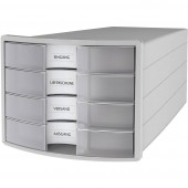HAN Fiókos irattároló 1012-63 Fényes szürke ATT.INT.NUMBER-DRAWERS: 4