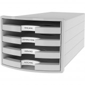 HAN Fiókos irattároló 1013-11 Fényes szürke ATT.INT.NUMBER-DRAWERS: 4