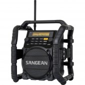 Sangean U-5 DBT DAB+ Műhelyrádió AUX, Bluetooth®, URH Vízálló, porvédett, ütésálló Fekete