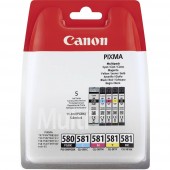 Canon Tinta PGI-580, CLI-581 PBKBKCMY Eredeti Fekete, Fénykép fekete, Cián, Bíbor, Sárga 2078C005