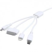 Apple iPhone USB töltőkábel, adatkábel (30 pólusú, Lightning, Mini B, Micro B csatlakozókkal) Eufab 16494