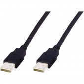 USB kábel 1x USB 2.0 dugó A - 1x USB 2.0 dugó A 1 m, szürke