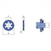 Szorító lap, tengely Ø: 5 mm, 20 db, Reely