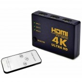 3 port HDMI switch Távirányítóval, 3D lejátszás lehetséges 3840 x 2160 pixel