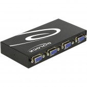Delock 87635 4 port VGA switch Bidirekcionálisan használható, Fém ház 1920 x 1440 pixel