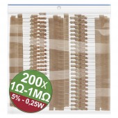 Quadrios 22P058 Szénréteg ellenállás készlet Axiális kivezetéssel 0.25 W 5 % 1 készlet