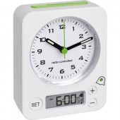 Rádiójel vezérlésű Ébresztőóra TFA 60.1511.02 Fehér Fluoreszkáló Mutató