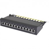 12 portos hálózati patchbox renkforce CAT 6 1 U