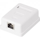 1 portos falra szerelhető hálózati csatlakozó doboz, CAT 6, reteszeléssel, fehér, Renkforce KSV-ND10