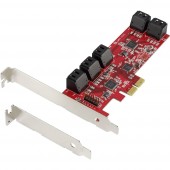 0+10 port SATA III kontroller kártya PCIe Renkforce