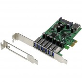 6+1 port USB 3.0 kontroller kártya USB-A PCIe Renkforce